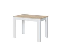 Table auxiliaire fixe coloris chene canadien / blanc artic - Hauteur 78 x Longueur 109 x Profondeur 67 cm --
