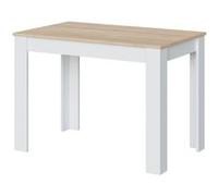 Table auxiliaire fixe coloris chêne canadien / blanc artic - Hauteur 78 x Longueur 109 x Profondeur 67 cm
