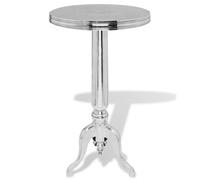 Table Auxiliaire Ronde Aluminium Table de Chevet Chambre à Coucher vidaXL