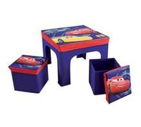 Table avec 2 tabourets de rangement Cars 3 Fun House Multicolore