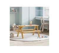 Table avec bancs pour enfants IRUN 90x79,5x50 cm bois massif Bois G