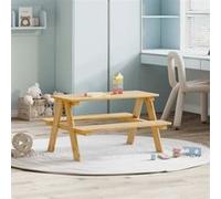 Table avec bancs pour enfants IRUN 90x79,5x50 cm bois massif Bois G