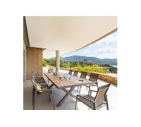 Table Axiome extensible 10p effet bois honey et praline Hespéride