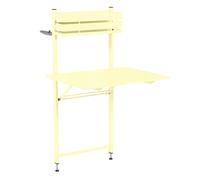 Fermob Table balcon pliable Bistro 57x77cm sorbets citron LxHxP 77x120x62,5cm