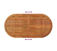 Table Balcon/Terrasse Brun - Magnifique Table de jardin élégante - VENDUE SEULE - 200x100x75cm Bois d'eucalyptus solide -t666746