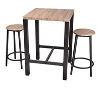Urban Living - Table bar avec tabourets indus Dock - Noir