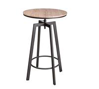Table Bar, Collection Factory, Bois, 85 x 63.5 diam 60 haut 93/101 cm