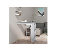 vidaXL Table bar murale Sonoma gris 102x45x103,5 cm Bois d'ingénierie 817223