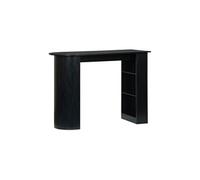sweeek - Table Bar. Table Haute de Cuisine Table d'appoint décor Bois avec rangements. 3 étagères. 120 x 55 x 100 cm