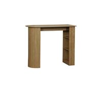 sweeek - Table Bar. Table Haute de Cuisine Table d'appoint décor Bois avec rangements. 3 étagères. 120 x 55 x 100 cm