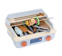 Table barbecue en bois Liam avec accessoires