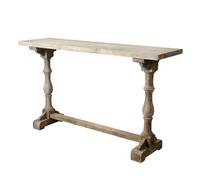 Table Bars Haute Nordique Bois Massif Table de Bars Plateau Épais Base Épaisse Pieds Robustes de Type Colonne Romaine Bari Cuisine pour Cuisine, Salon, Salle de Réunion, Bari(140 * 50 * 105cm)