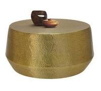 Table basse ø 90x45 cm or en aluminium martelé look womo-design G