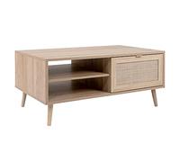 Table basse 1 abattant 1 niche - Décor chene sonoma - L 100 x P 46 x H 60 cm - BALI