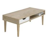 Table basse Altobuy ANEBY - Table Basse 1 Tiroir 1 Niche Effet Bois -