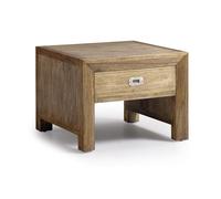 Table basse 1 tiroir bronze bois marron