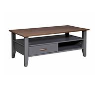 Generique Table basse Luzerna Pin massif – Plateau panneau de particules revêtu, aspect chêne anthracite