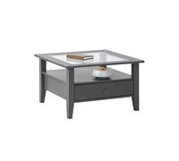 Table Basse 1 Tiroir en Bois "Istres" 75cm Gris