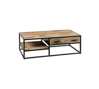Table Basse 1 Tiroir en Teck Recy t Métal - TANETOA -