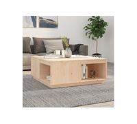 Table Basse Bois Massif de Pin Table d'Appoint Multicolore Multi-taille vidaXL