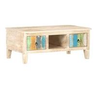 Table Basse 100x55x40 Cm Bois D'acacia Brut - Vidaxl