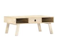 Table basse 100x60x40 cm Bois de manguier massif Beige G