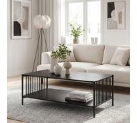 Table basse 110cm Aspect Chêne Noir Table de salon Table séjour Table d'appoint