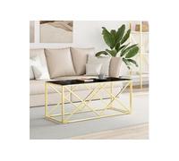 Vidaxl Table Basse 110x45x45 Cm Acier Inoxydable Et Verre Multicolore