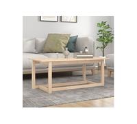 Vidaxl Table Basse 110x55x45 Cm Bois Massif De Pin Marron