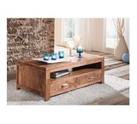 Table basse 110x60cm - Bois massif d'acacia laqué (Golden honey) - SHAMAN 74