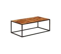 Table basse 110x60x40 cm Bois d acacia solide et acier Brun G