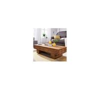 Table basse 120x45x30 cm en bois de sheesham massif - RAFFY