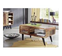 Table basse 120x60cm - Bois massif recyclé multicolore laqué - Inspiration Vintage - SIXTIES #106