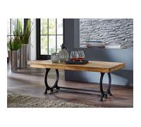 Table basse 120x60cm - Fer et bois massif recyclé laqué - INDUSTRIAL #35