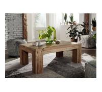 Table basse 120x80x45cm - Bois recyclé de teck brut - Design rustique - BASSANO