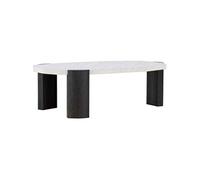 Table Basse Effet Marbre "Kres" 125cm Beige & Noir