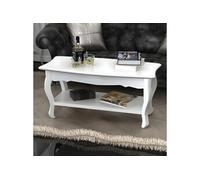 vidaXL Table basse 2 couches MDF Blanc