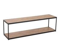 Table Basse 2 Niveaux "Miraza" 150cm Naturel & Noir Marron G