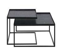 Table basse 2 pièces Noir carré S/L Ethnicraft OFFRE SPECIALE - 5404023612274