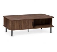 Table Basse 2 Portes coulissantes Colva Atmosphera Effet Bois (Bois foncé)