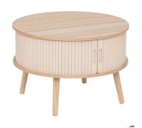 Atmosphera - Table Basse 2 Portes nysos Beige 60x60x40,7cm