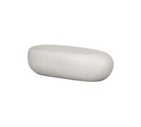 Table basse 28x100x43 cm Aspect béton blanc PEBBLE