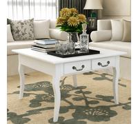 vidaXL Table basse avec 4 tiroirs Blanc