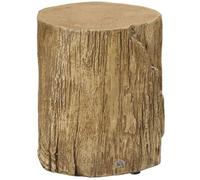 Table basse Ø40x40, plateau effet bois brut table basse salon, finition imperméable, pieds réglables, structure béton robuste