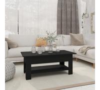 Vidaxl Table Basse Noir 40x40x42 Cm Bois D'ingénierie Marron