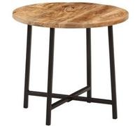 Table basse 45x45x40 cm bois de manguier solide et fer G