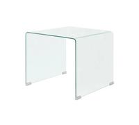 Table basse 49,5 x 50 x 45 cm Verre trempé Transparent