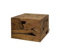 vidaXL Table basse 50 x 50 x 35 cm Teck véritable Marron