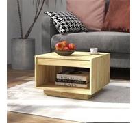 Table basse 50x50x33,5 cm bois de pin massif Brun G
