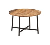 Tables Basses Gigognes Bout de Canapé 3 pcs Bois Massif Manguier et Fer vidaXL